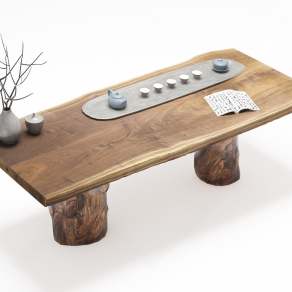 新中式茶台3D模型下载